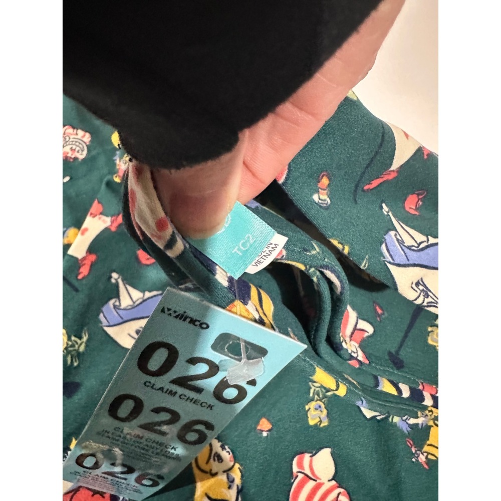 LuLaRoe Alice in Wonderland Disney Leggings Green TC2 Mad Hatter Cheshire Cat - Picture 3 of 4